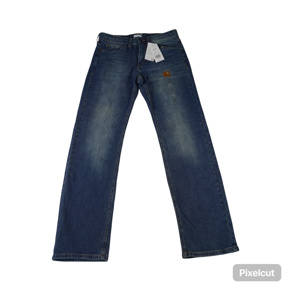 True Craft Jeans Mens 32X32 Blue Denim Relaxed Fit Straight Leg Mid Rise Outdoor